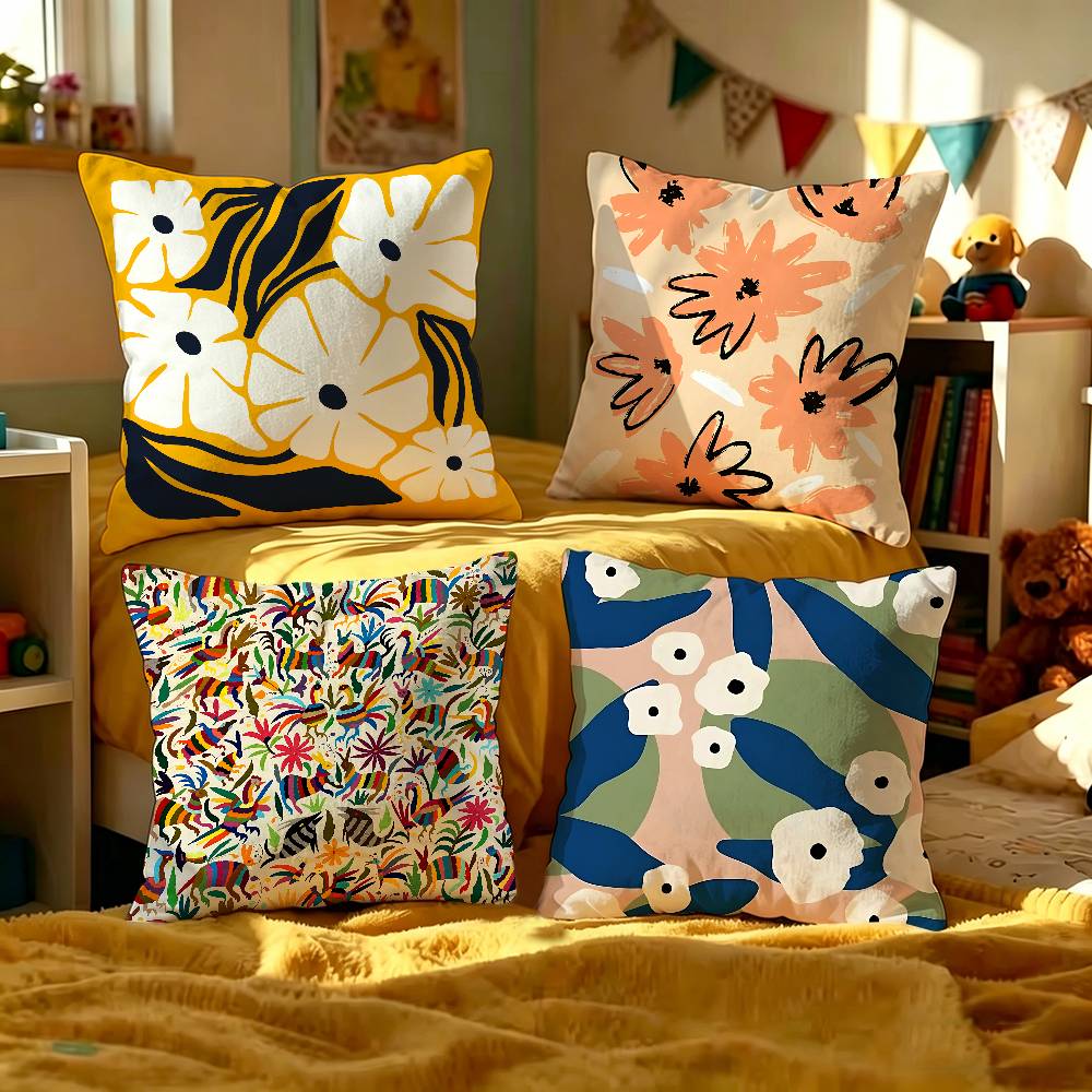 Abstrakter Blumenmarkt Kissenb – Home Textiles Market Bewertung und Preis