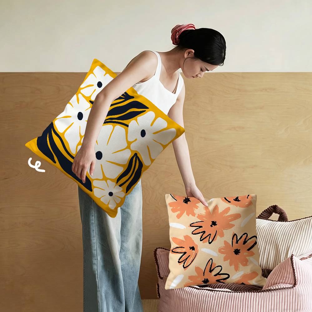 Abstrakter Blumenmarkt Kissenb – Home Textiles Market Bewertung und Preis